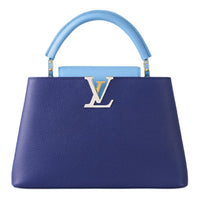 LOUIS VUITTON Capucines Taurillon Leather Capusin Shoulder Crossbody Handbag Medium Size Women's Dark Blue/Light Blue