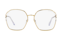 MIU MIU Metal Irregular Shape Eyeglass Frames Women's Gold