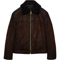 PRADA Triangle logo Leather Bomber Jacket