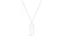 LOUIS VUITTON Les Gastons Vuitton Large Tag Pendant White Gold And Diamonds