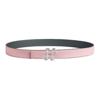 HERMES Calfskin Leather Belts Unisex Pink Width 2.4CM