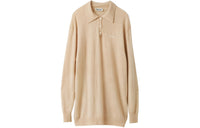 MIU MIU Long-Sleeved Knitted Polo Shirt