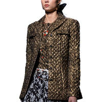 CHANEL Jackets Coats Women's Gold