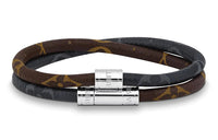 LOUIS VUITTON Keep It Double Leather Bracelet