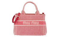 MIU MIU Denim Shoulder Bags Handbags Women's Pink