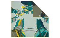 HERMES Silk Scarves Men Gray/Pepper/Yellow