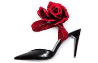 SAINT LAURENT Freja 105mm Leather Slingback Pumps