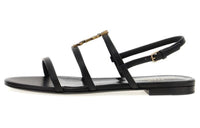 SAINT LAURENT Logo Plaque Sandals Women's