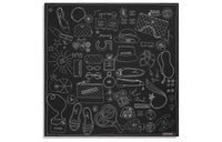 CHANEL Silk Scarves Women's Black