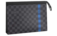 LOUIS VUITTON Pochette Voyage Calfskin Clutch Toiletry Bag Men's Graphite