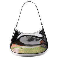 PRADA Cleo Calfskin Shoulder Bag Women's Silver