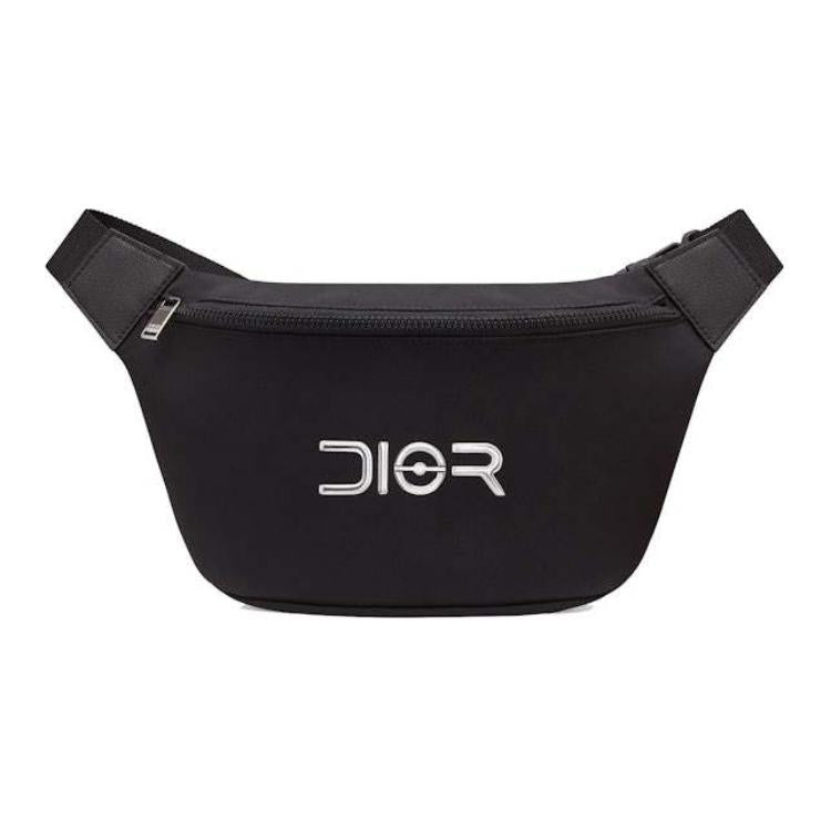 DIOR Sorayama Collaboration Nylon Fanny Pack Unisex Black
