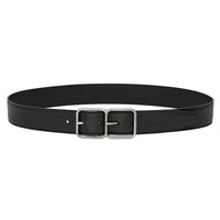 SAINT LAURENT - Leather Belts Unisex Black 3.5CM