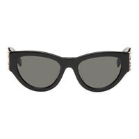 SAINT LAURENT Acetate Metal Irregular Shape Sunglasses Men's Black