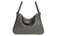 HERMES Lindy Evercolor Leather Shoulder Bag Women's 0L Grismeyer Rain Cloud Gray