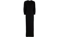 SAINT LAURENT Cut-Ou Back Knot Detailed Maxi Dress