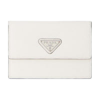 PRADA Saffiano Leather Wallet Men's White
