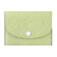 LOUIS VUITTON Cow Leather Wallet Women's Green