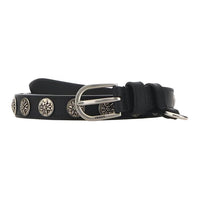 PRADA Calfskin, Metal Leather Belts Women's Black