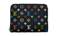 LOUIS VUITTON Zippy PVC Coated Canvas Coin Purse Women's Black
