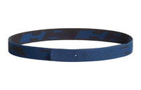 HERMES Belt Men's Blue/Black Width: 3.2cm