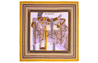 HERMES Silk Scarves Women's Yellow