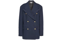 PRADA SS24 Business Suit Coat Women's Marine Blue