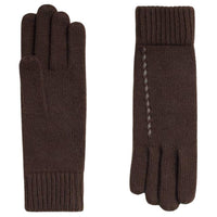 HERMES Cashmere Knit Gloves Men's Brown