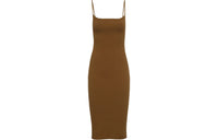 PRADA SS24 Slip Dress Women's Dark Beige