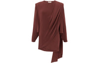SAINT LAURENT Draped Asymmetric Dress
