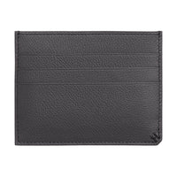 HERMES Evercolor Calfskin Card Holder Women's Slate Gray With Black