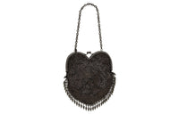 SAINT LAURENT Metal One Shoulder Crossbody Handbag Handbag Mini Women's Gray Black