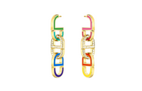 DIOR 18K Gold Diamonds Earrings Women's Gold