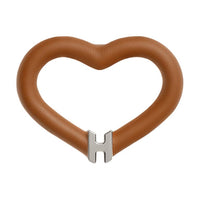 HERMES Calfskin Brooches Women's Gold