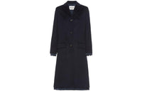 MIU MIU Single Breasted Velour Coat