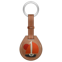 HERMES Calfskin Keychains Unisex Brown