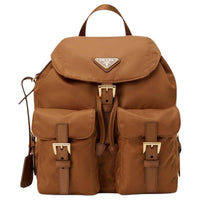 PRADA Re Edition Blended Material Backpack Trumpets Women's Brown