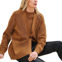 HERMES FW24 Cashmere Sweater Women's Chestnut Caramel