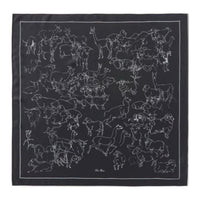 Loro Piana Mulberry Silk Scarves Women's Black