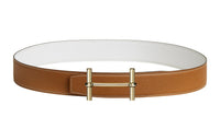 HERMES Double-Sided Gold Buckle Epsom Calfskin Double-Sided Leather Belt Men's Gold Width: 3.8cm