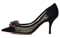 DIOR Blossom Slim Heel High Heels 8.5cm Women's Black