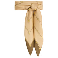 CELINE Silk Silk Scarves Women's Beige