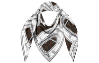 LOUIS VUITTON Silk Scarves Women's Brown
