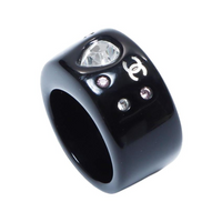 CHANEL 2004 Cc Rhinestone Ring