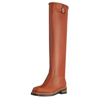 LOUIS VUITTON BIKER Knee high Boots Women's Brown