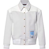 LOUIS VUITTON Varsity Trim Jacket Jackets Coats Women's Silver