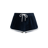 CELINE Triomphe Mini Shorts In Velvet Jersey