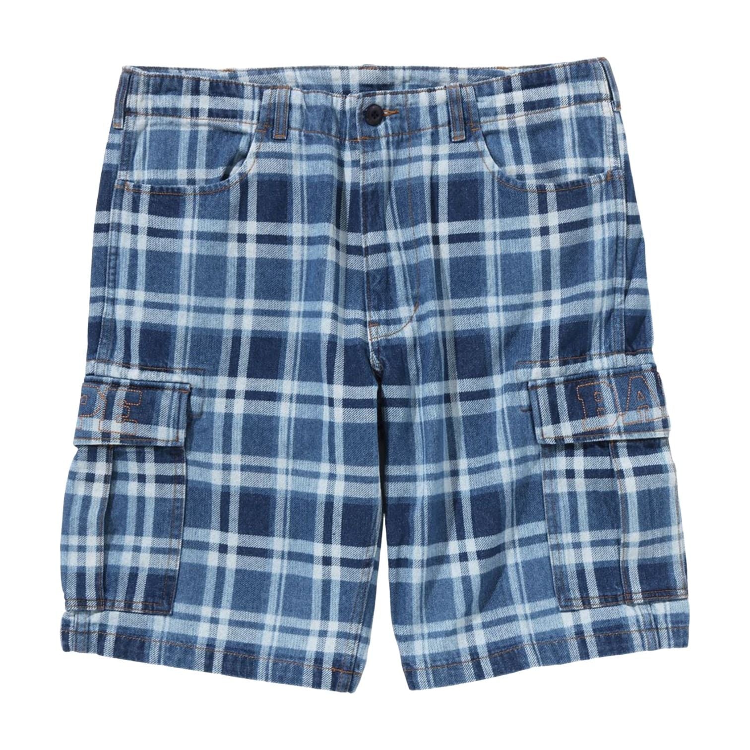 A Bathing Ape Check 6 Pocket Denim Short 'Blue' 1K30-151-003