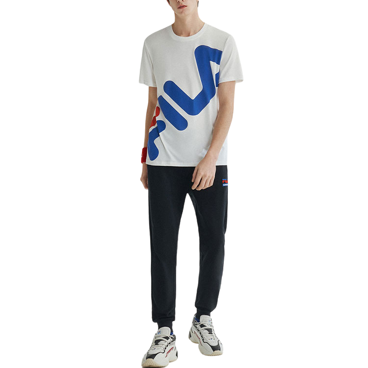 FILA FUSION Logo Tee 'White Blue' T11M022118F-WT
