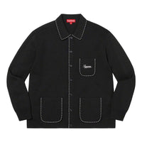 Supreme Contrast Stitch Button Up 'Black' SUP-FW22-199